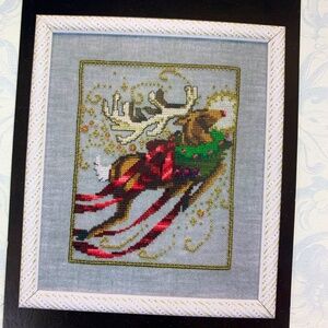 New Sealed Nora Corbett Mirabilia Cross Stitch Rudolph Christmas Eve Couriers